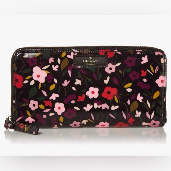 kate spade Handbags - kate spade a Daycation Boho Black Floral Zip Around Large Wallet